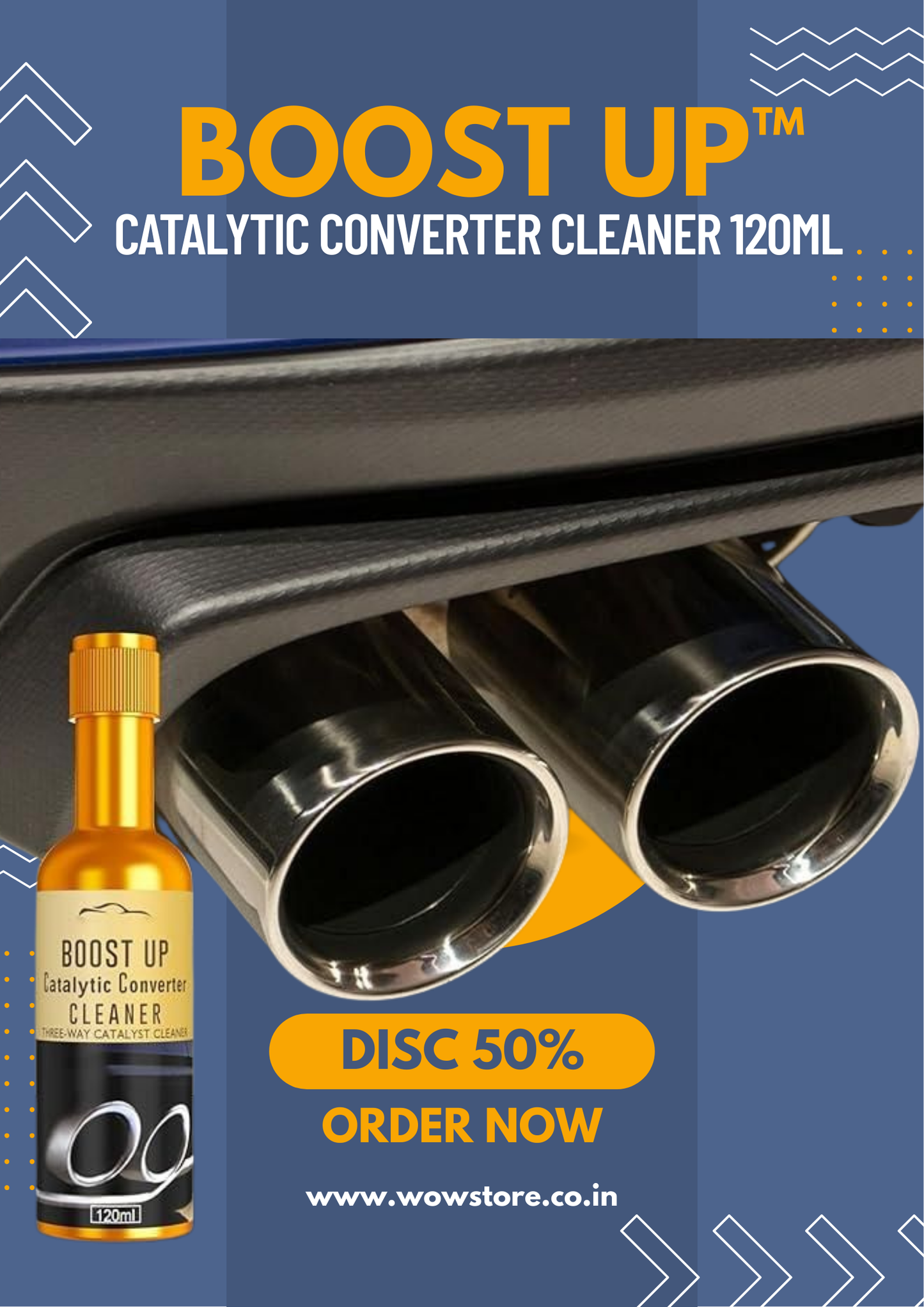 BOOST UP™ Catalytic Converter Cleaner 120ml (Pack of 2)